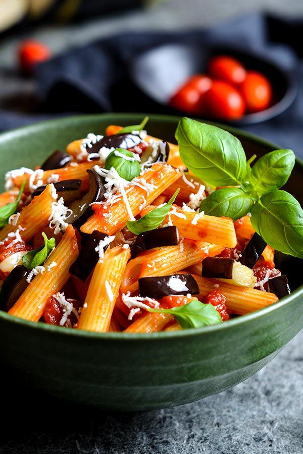 Pasta-alla-norma mit Penne