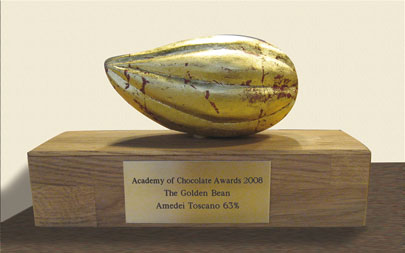 Golden Bean Die "Golden Bean", verliehen von der Academy of Chocolate 2008