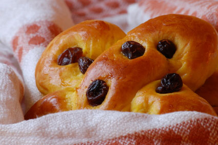 Lussekatter Schwedisches Weihnachtsgebäck - Lussekatter