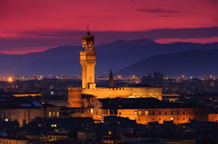 florenz_bei_nacht Abendstimmung über Florenz