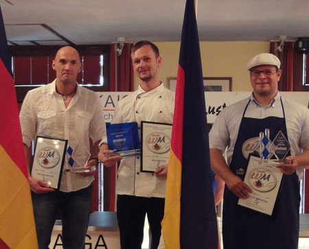 pasta_wm_sieger Der Sieger Janko in der Mitte, rechts daneben Martin
