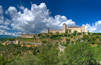 perugia_spoleto_albornoz Die Albornoz-Burg über Spoleto