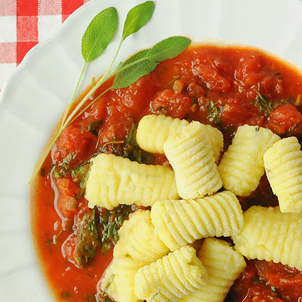 Gnocchi mit Tomaten-Rucola-Sauce