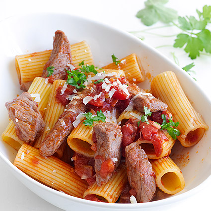 Rigatoni Rezept mit Rinderfilet