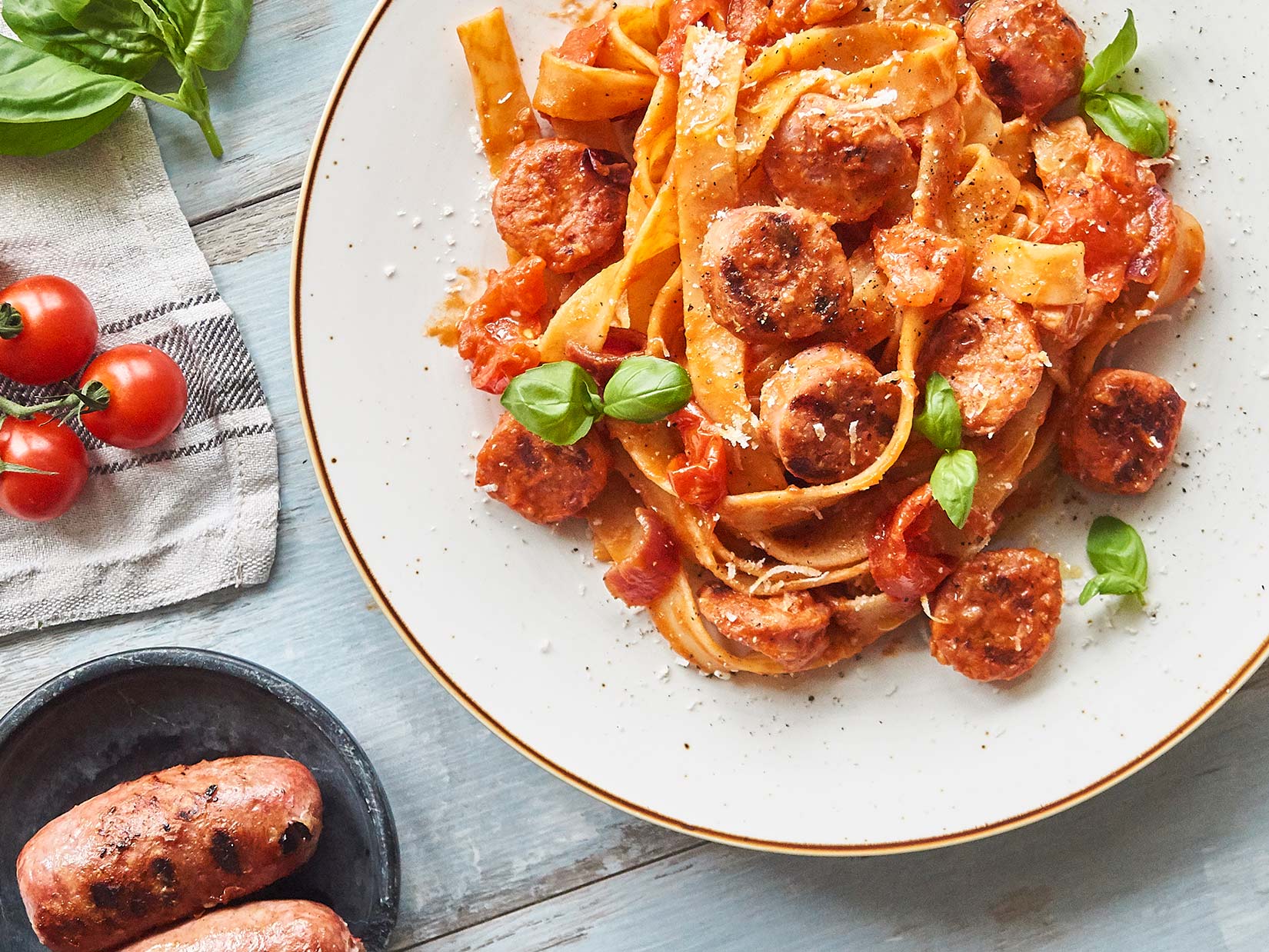 Pappardelle Rezept mit Salsiccia Gustinis Feinkost Blog