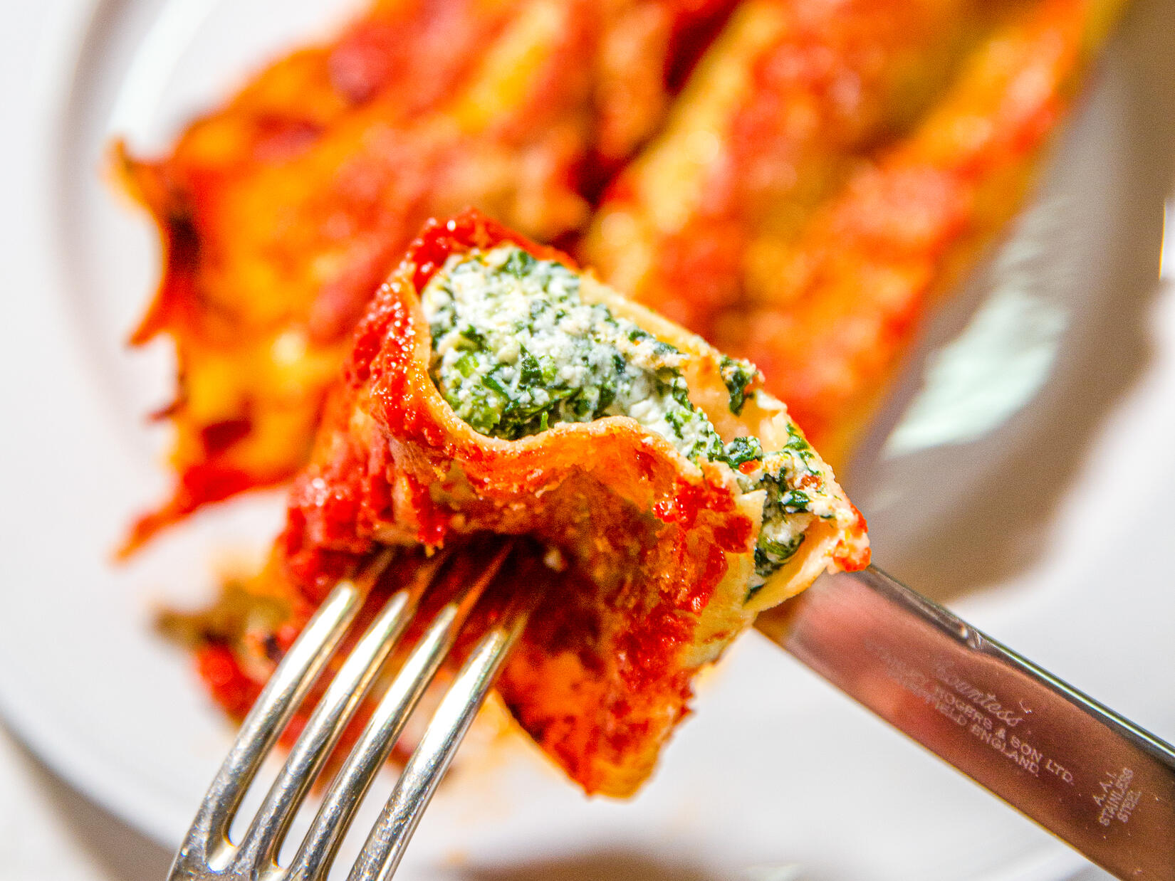 Cannelloni mit Spinat und Ricotta 