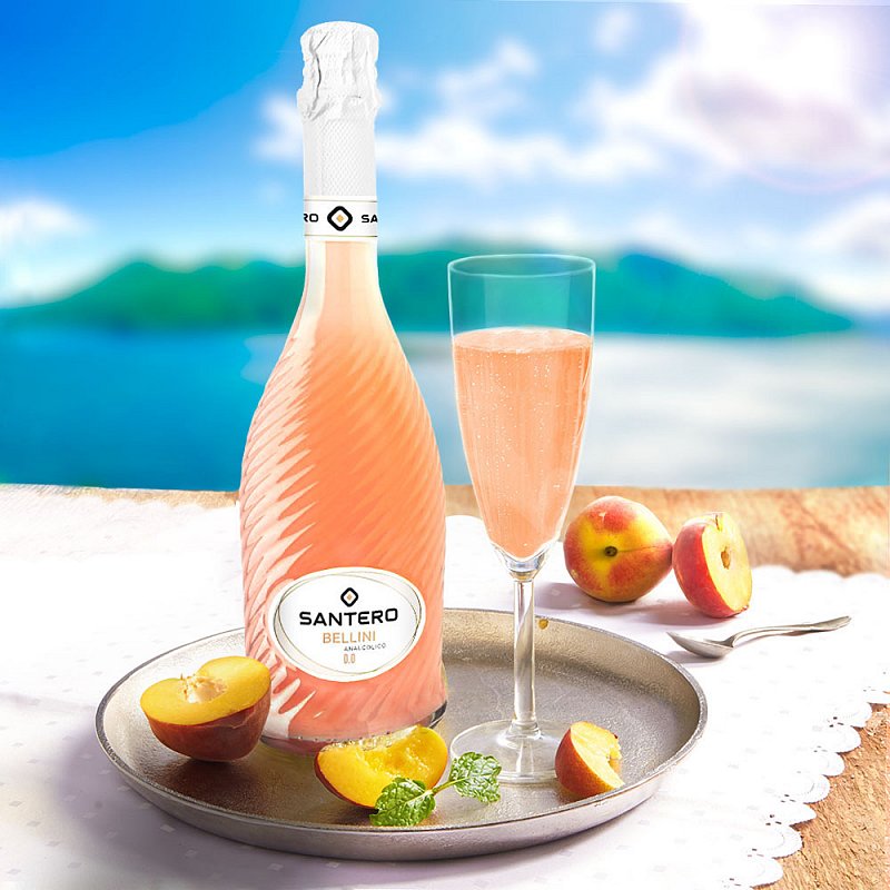 Bellini - alkoholfreier Pfirsichcocktail