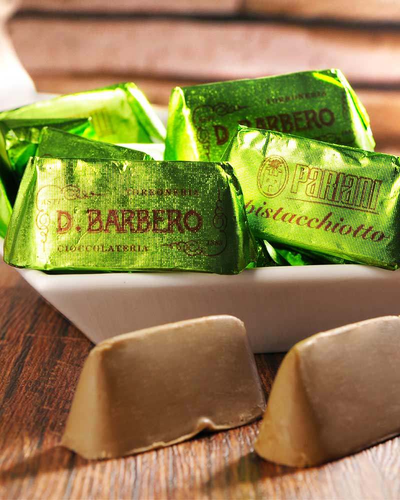 Gianduiotti Pistazie - in Geschenkdose Zartschmelzende Pistazienpralinen