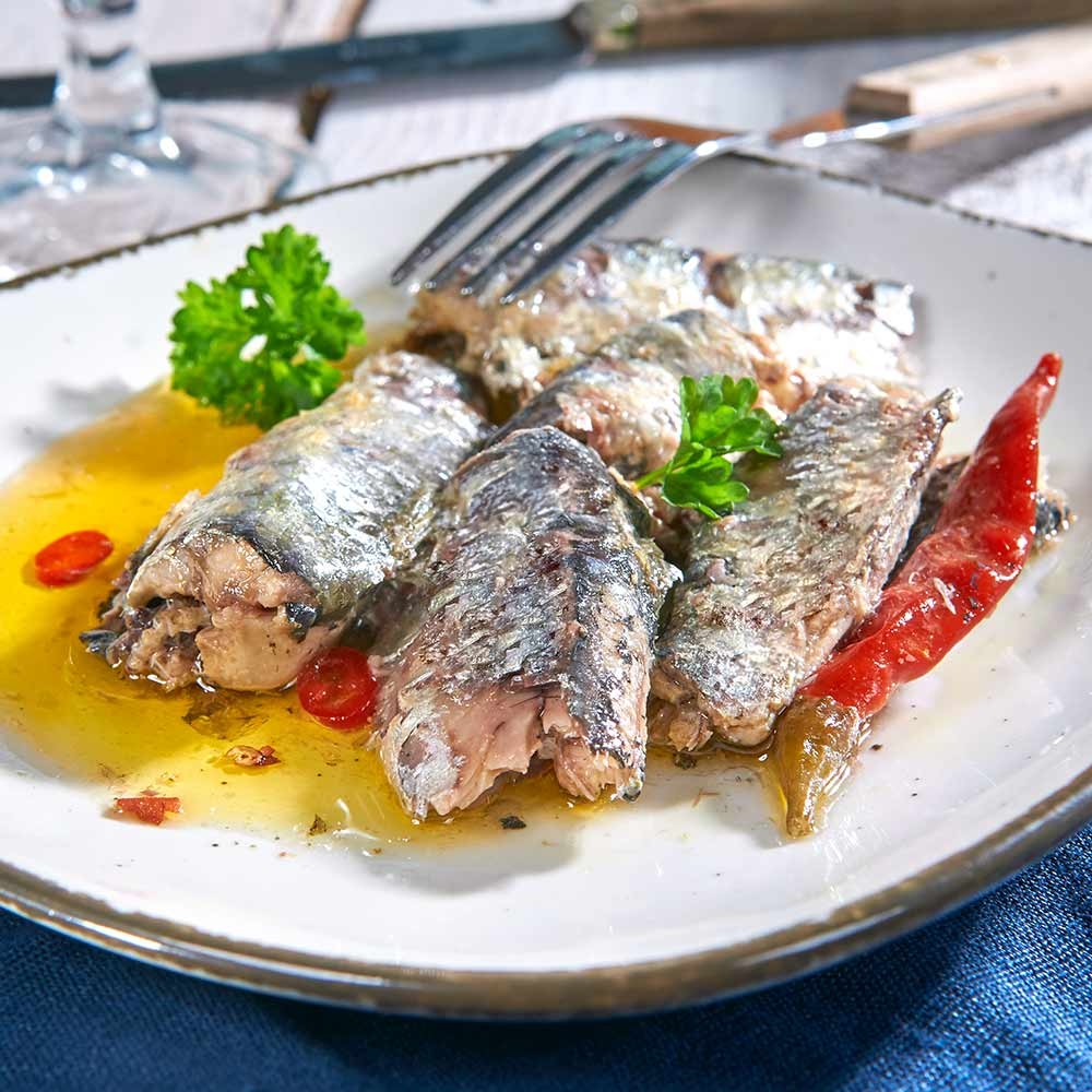 Pikante Sardinenfilets in Olivenöl 