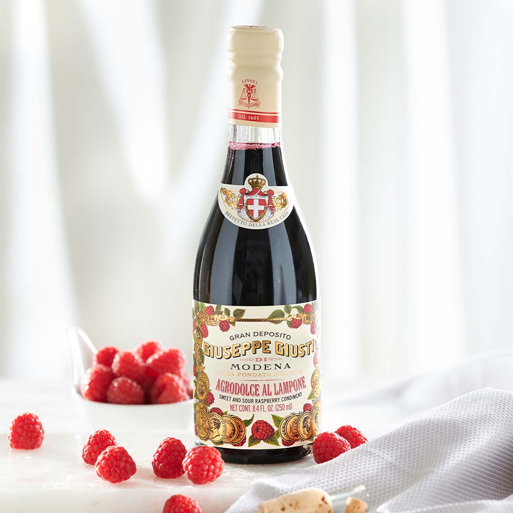 Agrodolce mit Himbeeren