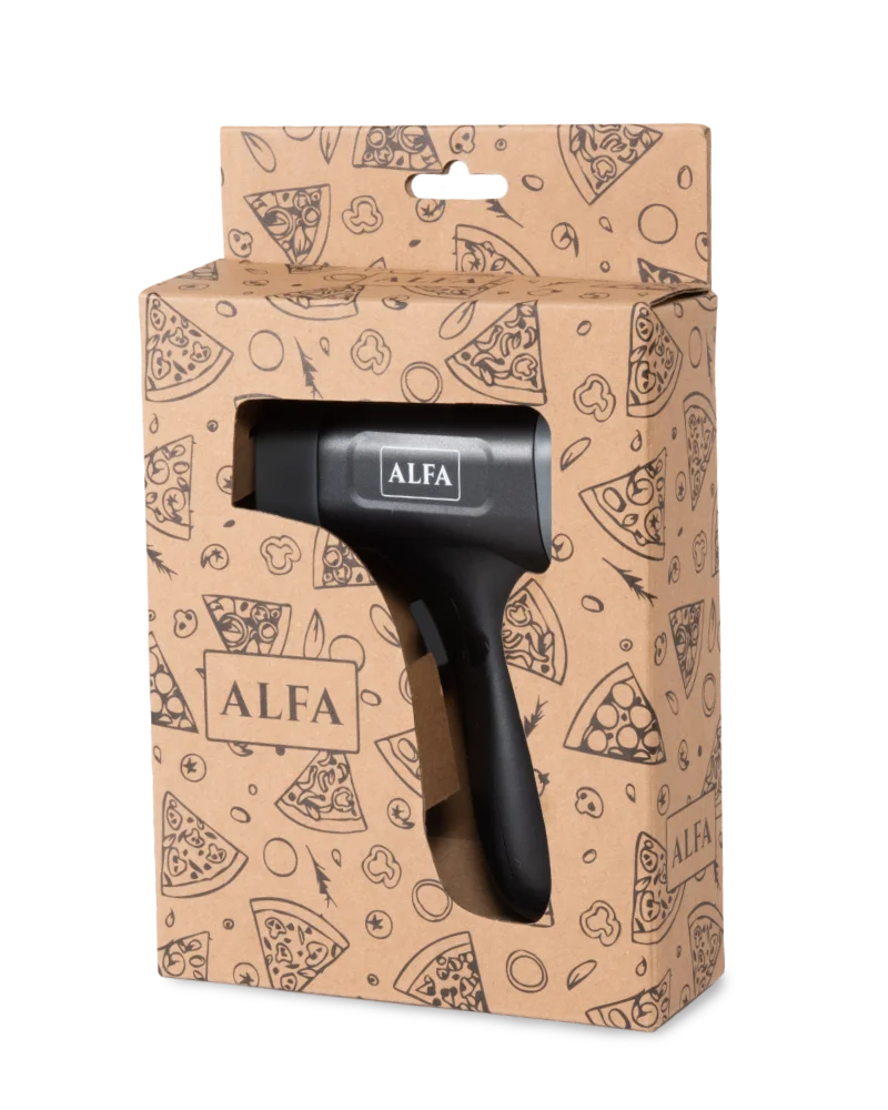 Alfa Forni - Infrarot- Laserthermometer – mit passenden Accessoires arrangiert