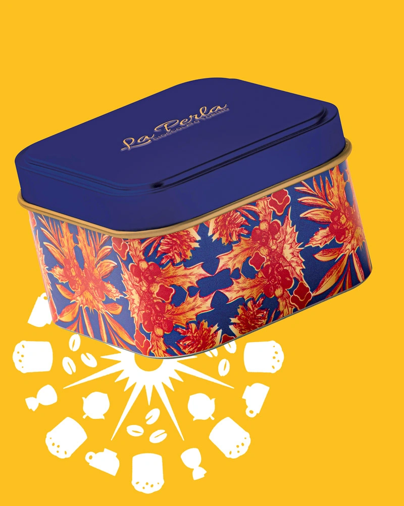 Weihnachtliche Tartufi - Mix in Minibox – mit passenden Accessoires arrangiert