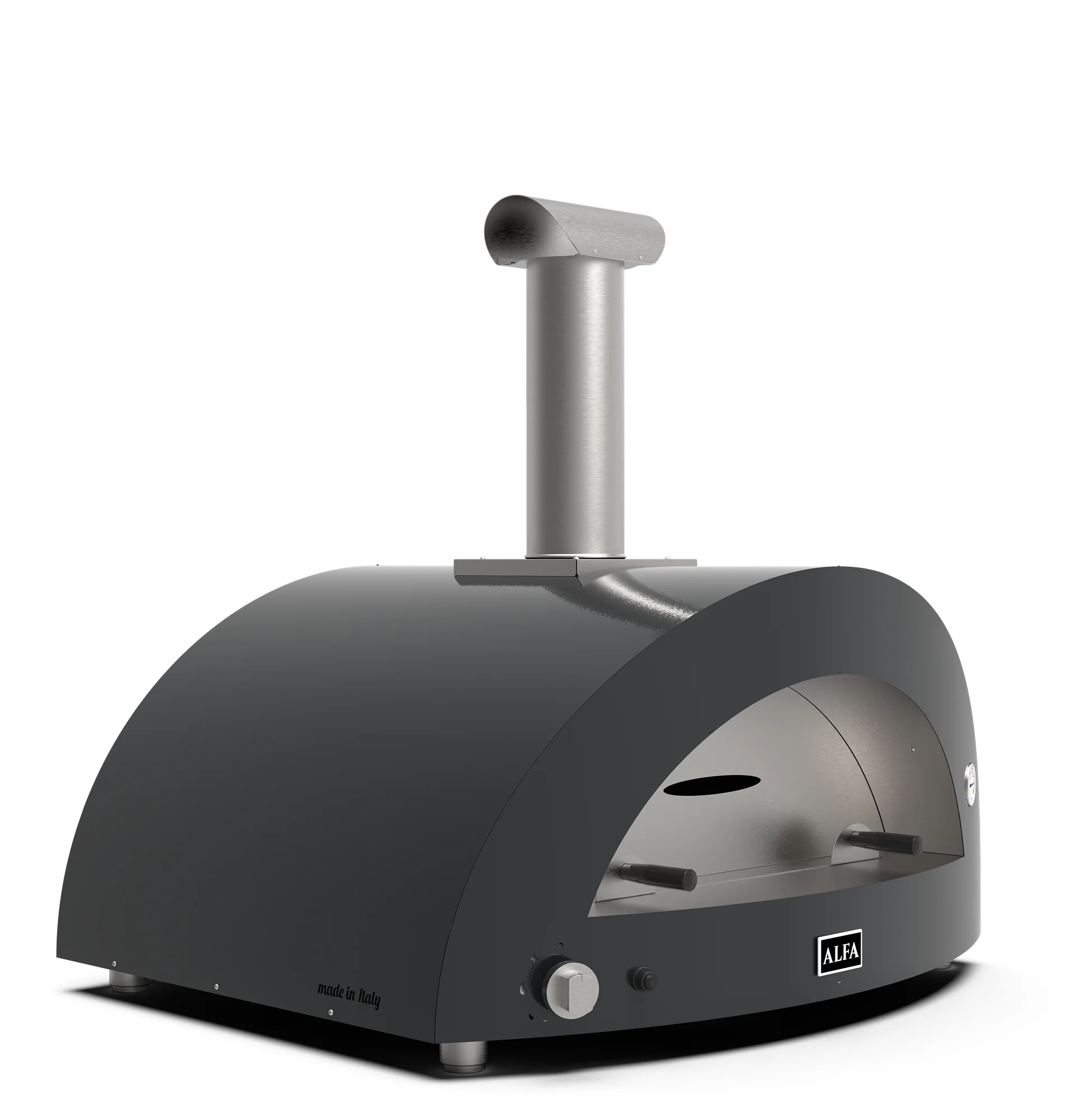 Alfa Forni Moderno 5 Pizze – XXL-Pizzaofen mit Gas (Hybrid), grau