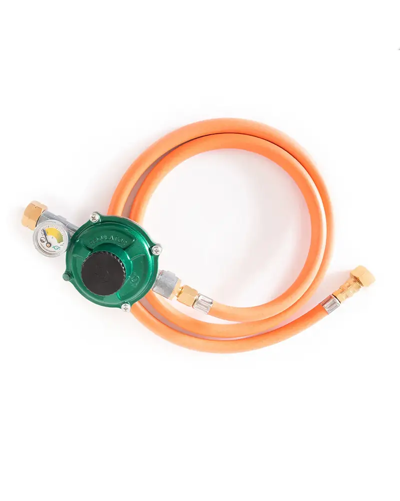 Alfa Forni Gasanschluss-Set G12 für 1 und 2 Pizzen Alfa Forni Gasanschluss-Set G12 – aufgestellt zur Veranschaulichung der Funktion