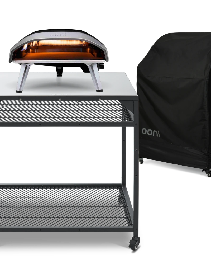 Ooni Koda 16 - Pizzaofen Sparset – aufgestellt zur Veranschaulichung der Funktion