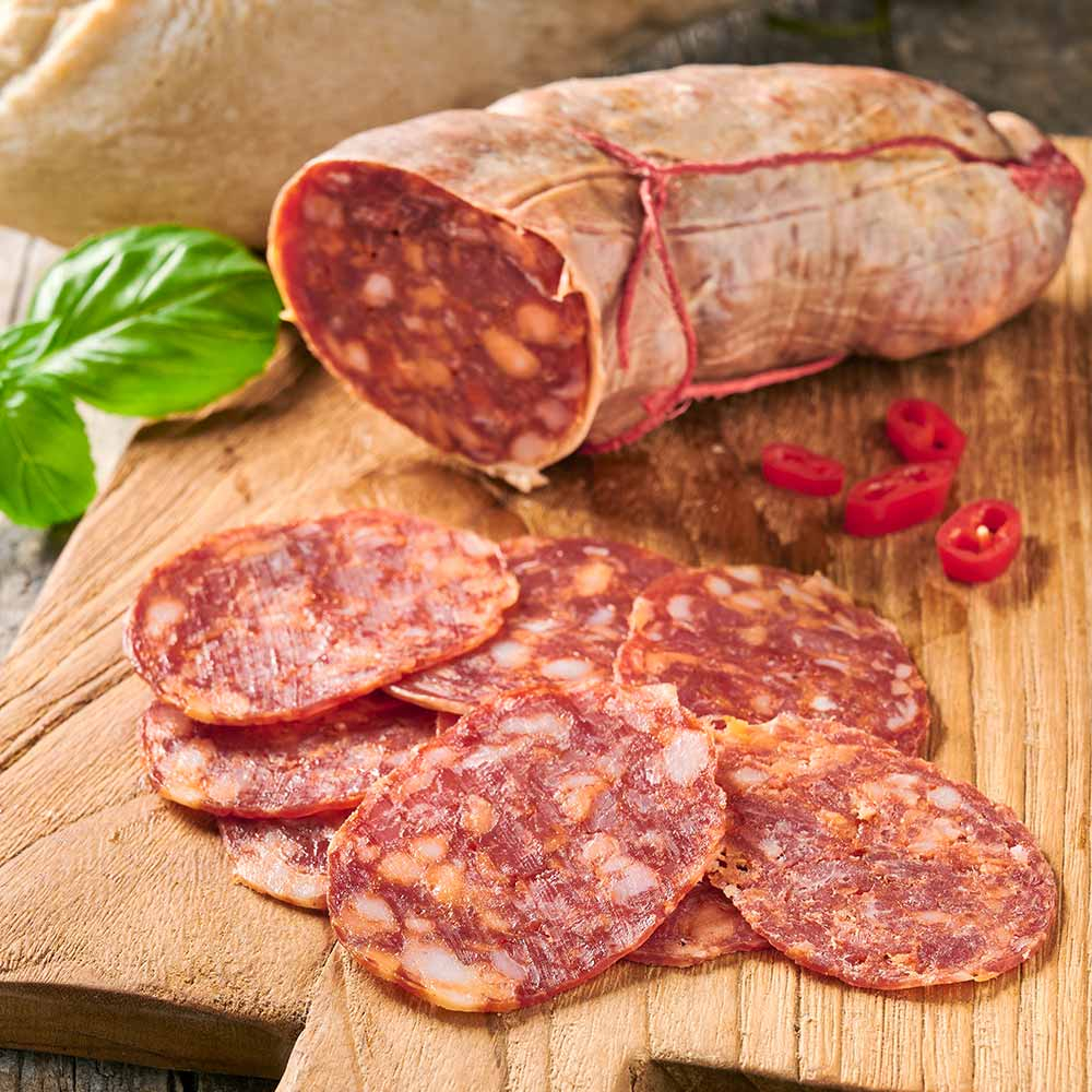 Pikante Soppressata-Salami, Bio 