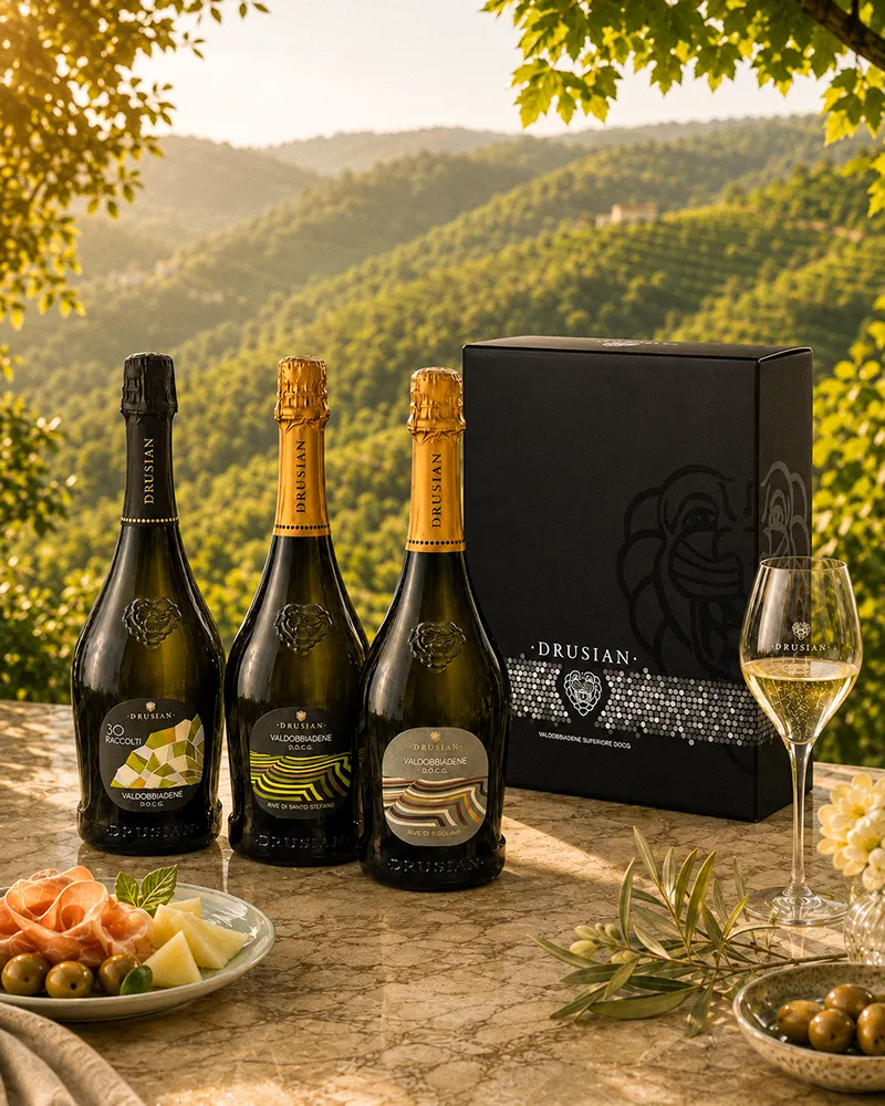 Drusian Prosecco - 3er Set Mete Eccelse Geschenkverpackung