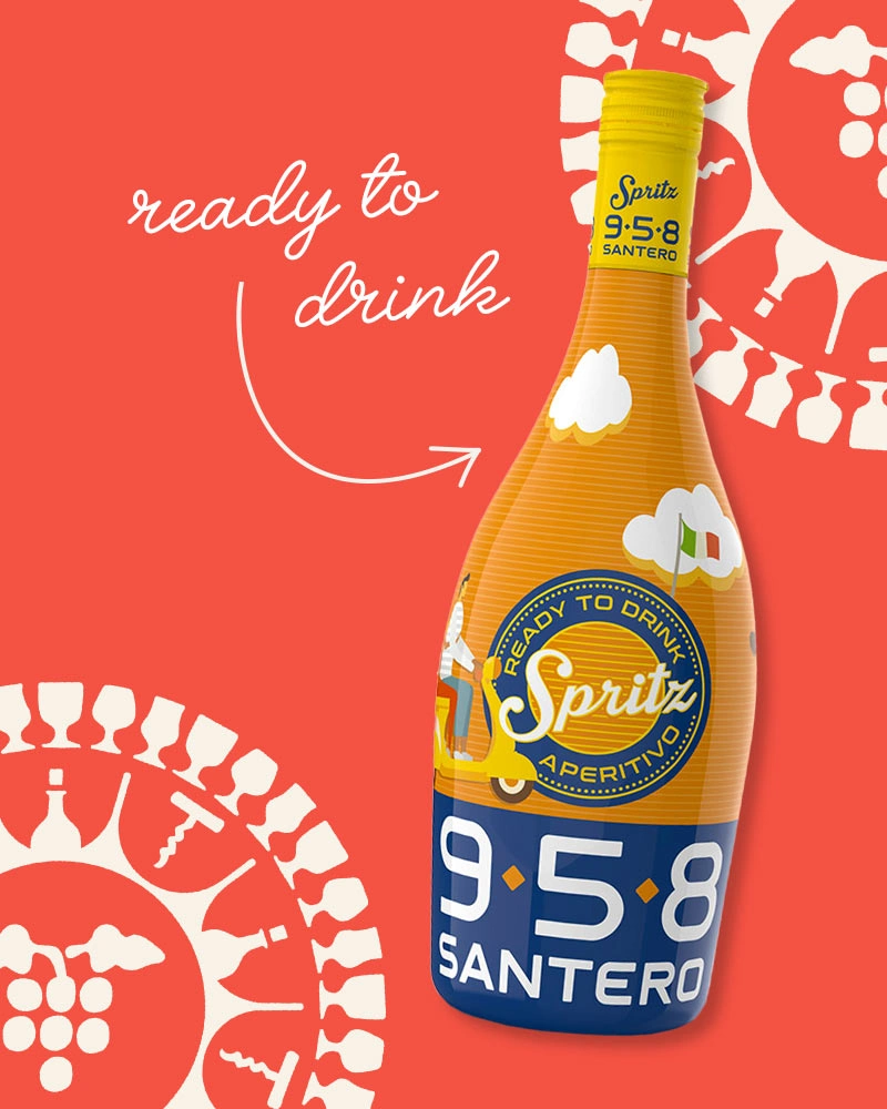 Spritz - Ready to drink – mit passenden Accessoires arrangiert