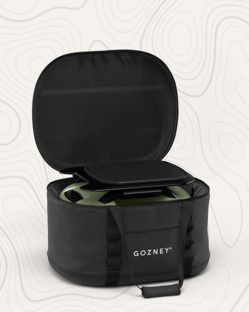 Gozney Tread - Tragetasche – mit passenden Accessoires arrangiert