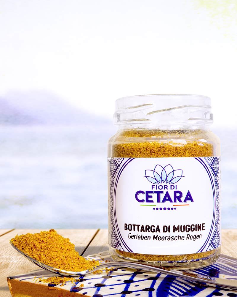 Bottarga di Muggine gerieben Bottarga di Muggine gerieben