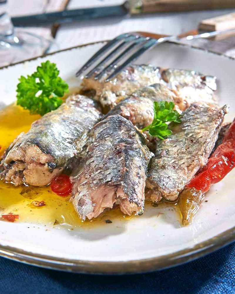 Pikante Sardinenfilets in Olivenöl Pikante Sardinenfilets in Olivenöl
