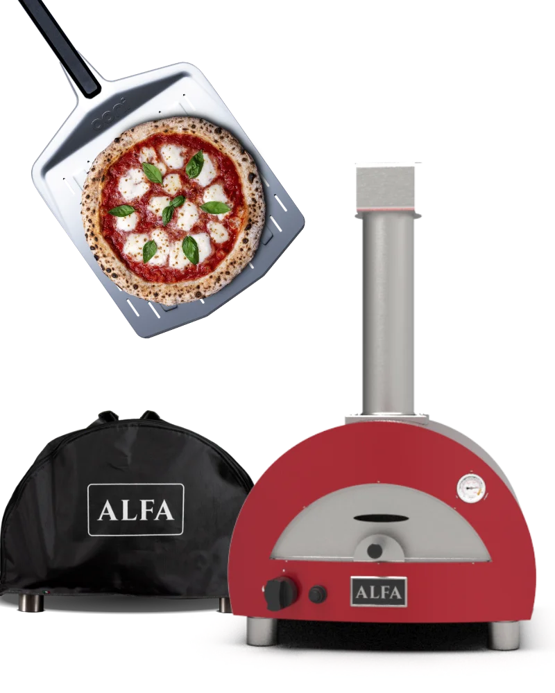 Alfa Forni Portable - Pizzaofen Sparset (rot)