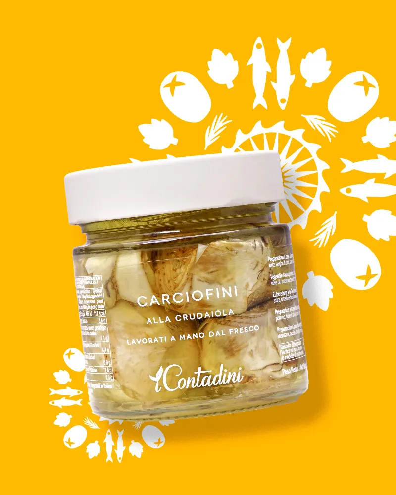 Carciofi - Premium Artischocken – mit passenden Accessoires arrangiert