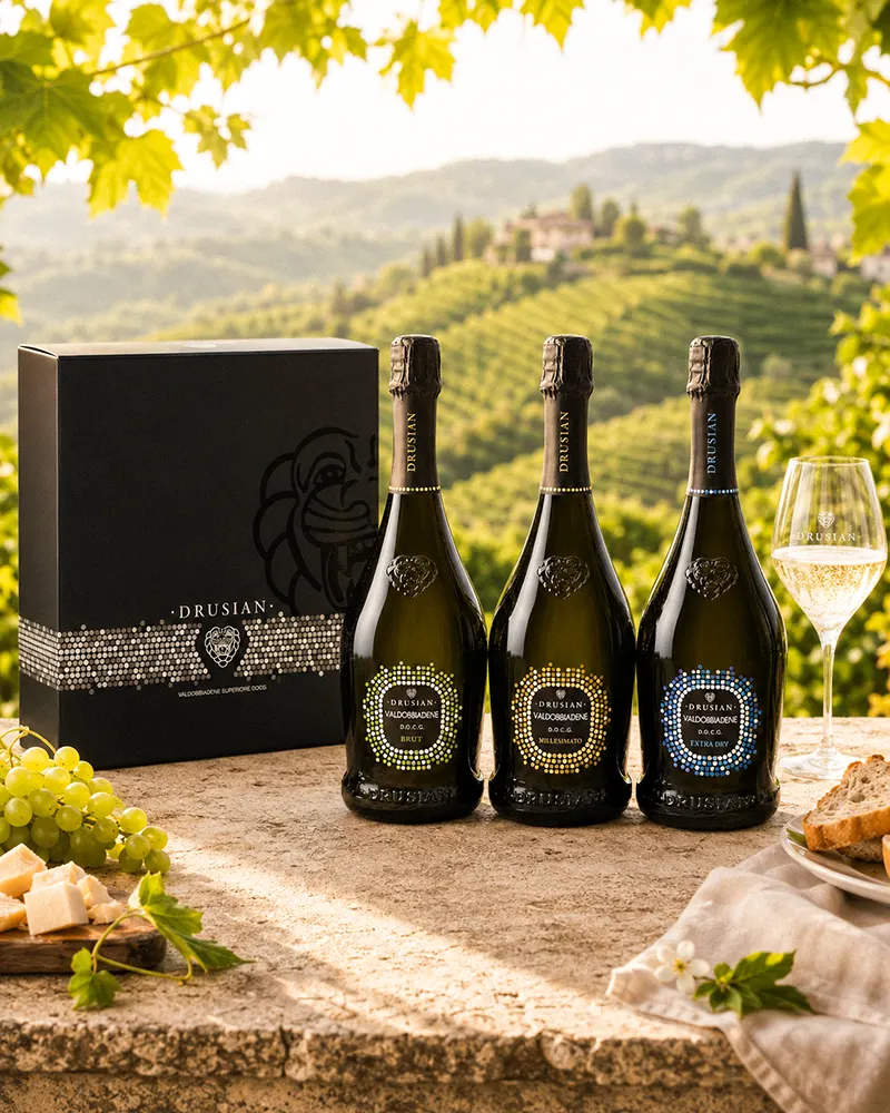 Drusian Prosecco - 3er Set Valdobbiadene - Geschenkverpackung